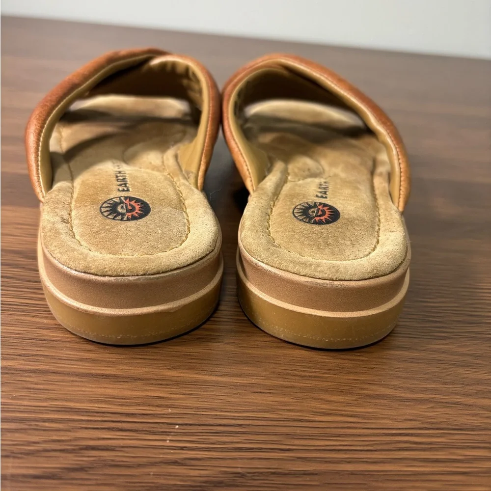 Earth Shoe- Reef-‎ Brown Leather Sandals Size 6.5